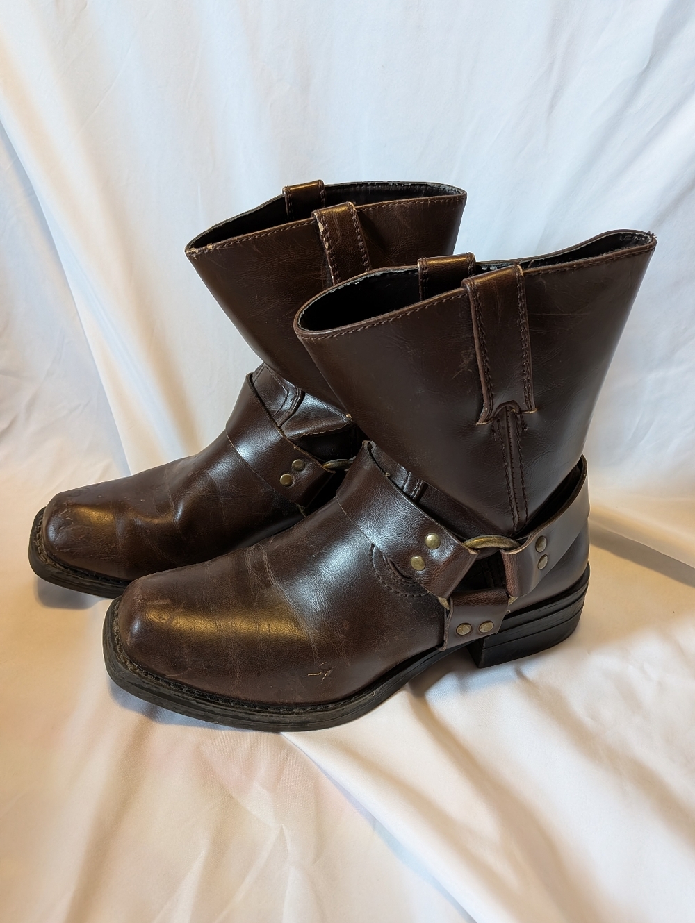 Men's Sonoma Brown Buckle Moto Boots Sz. 8